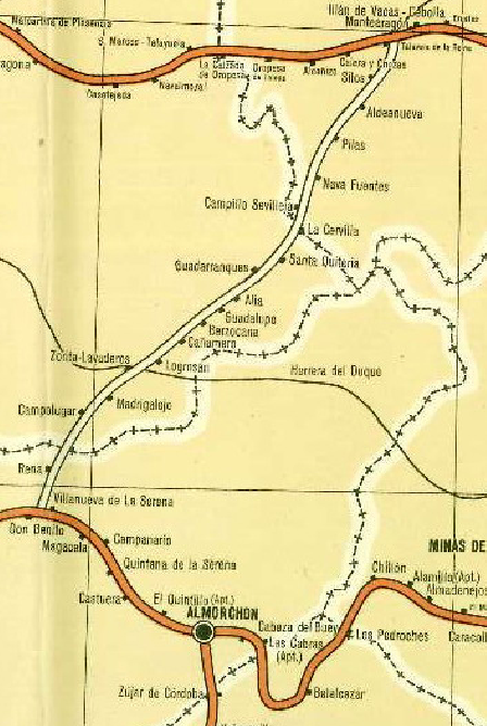 Linea de Villanueva a Logrosan