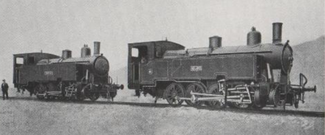 Linea de Villarluenga a Vilaseca locomotoras 0.3.0.T . archivo Babcock & Wilcox
