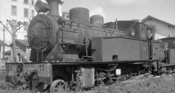 Locomotora del Vasco Navarro en Guernica