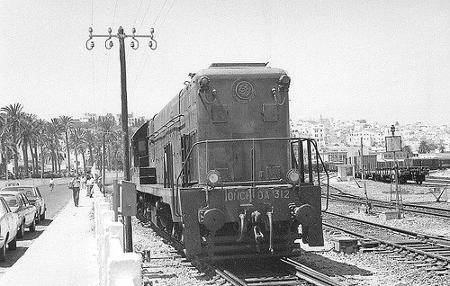 Locomotora en Tanger , fotografo desconocido Fondo Tanger Express