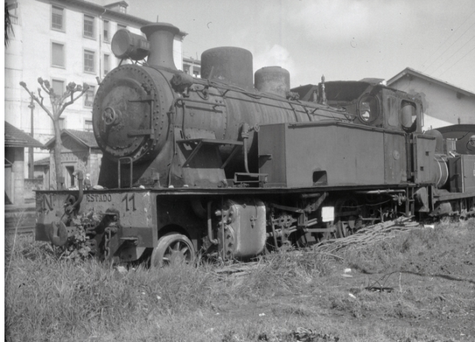 Locomotora nº 11 del Vasco Navarro en Guernica