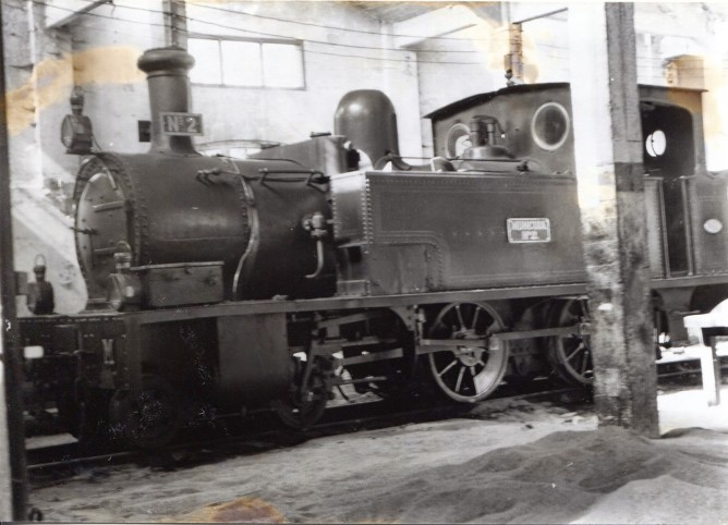 Luchana a Munguia , locomotora nº2 , foto John Byts , fondo MVF