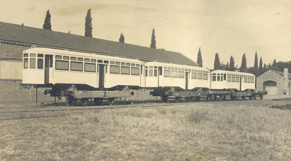 Material del tranvia de Vigo a la Ramallosa, expedido por Talleres de Miravalles, cesion de Iñaqui García Uribe, archovo MVF