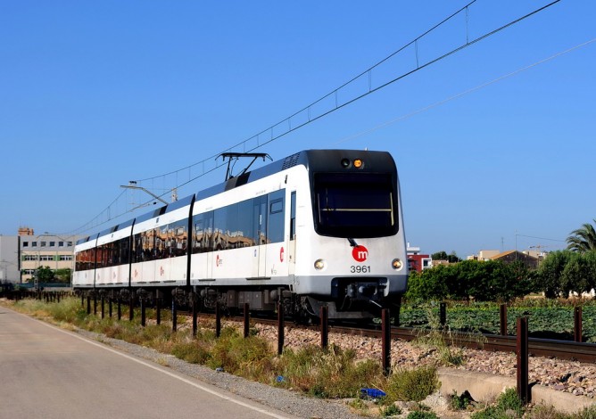 Metro de Valencia, FGV, unidad 4309 en Almassera, Fondo Enrique Andres 