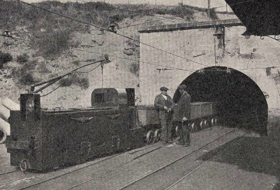 Minas de Barruelo , locomotora siemens electrica de 36 Cv, año 1924, revista Ingenieria y Construccion