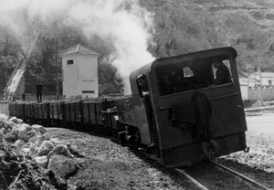 Minas de Teverga Tren entre el lavadero de Entrago y Trubia, via de 750 mm