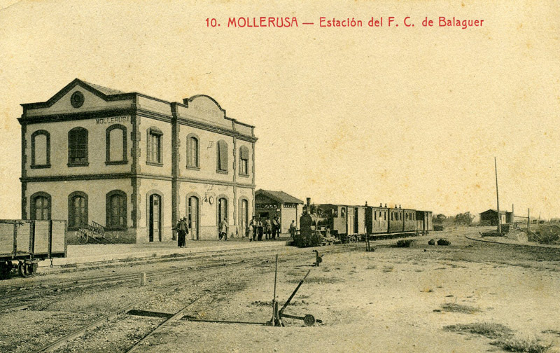 Mollerusa Estación , Postal Comercial , Fondo Miguel Diago Arcusa