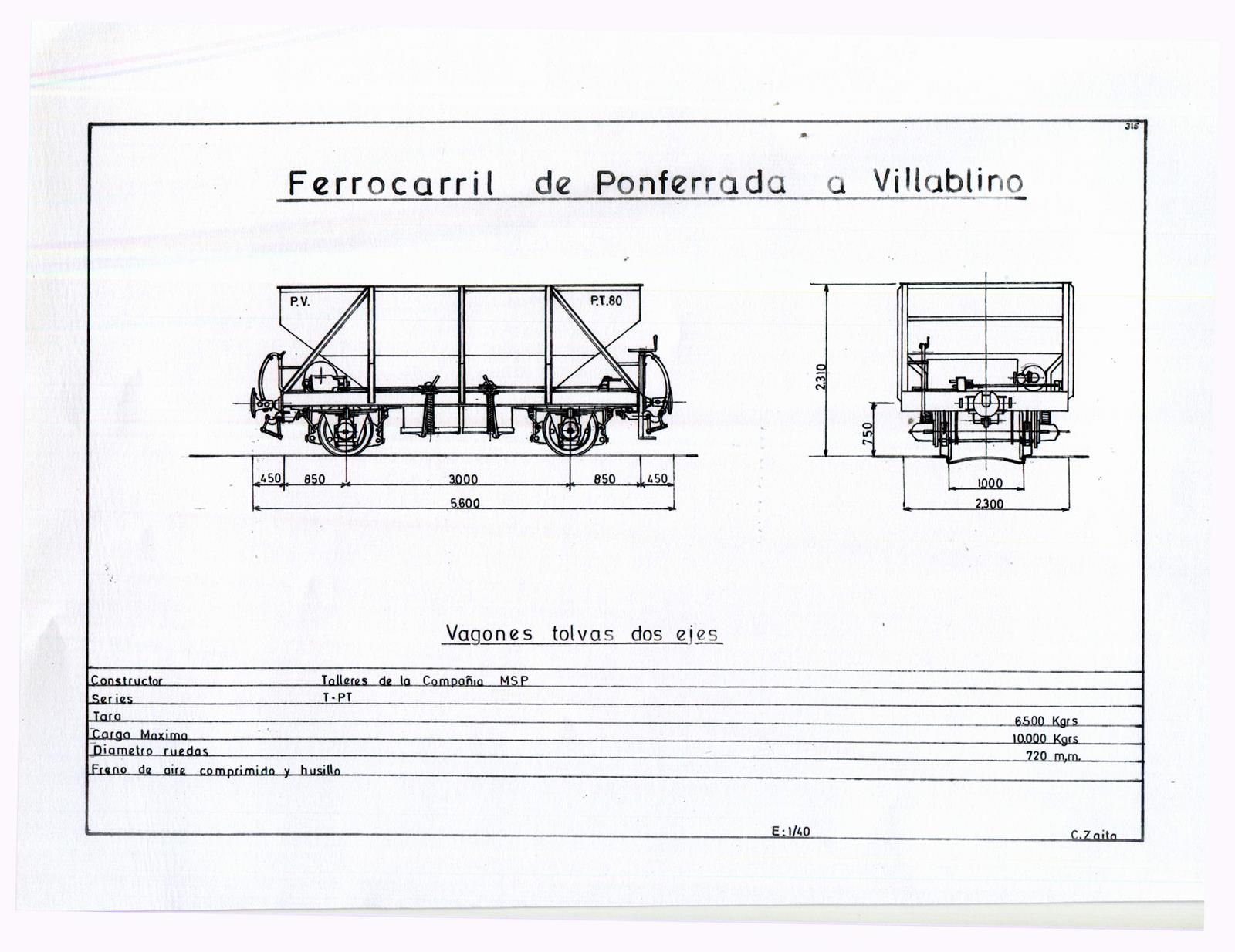 PV, Tolva 2ejes MSP (PT) , dibujo Mariiano Zaita Rubio