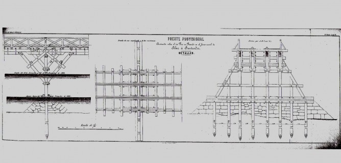 Puente sobre el rio pas Pas en Renedo, Revista de Obras Publicas año 1863