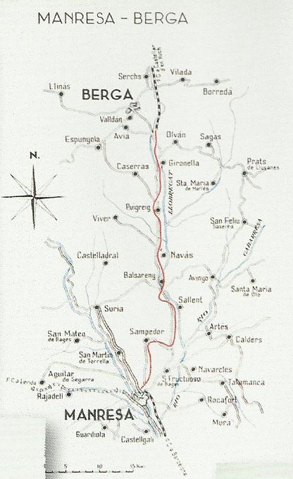 Plano de la línea de Manresa a Berga