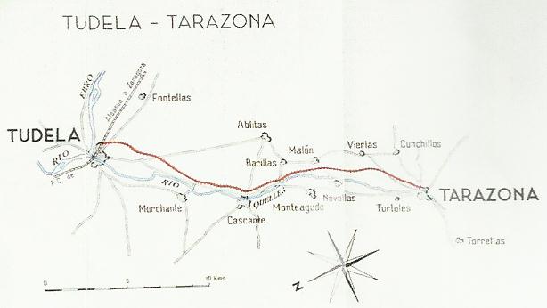 Plano Tudela a Trazona