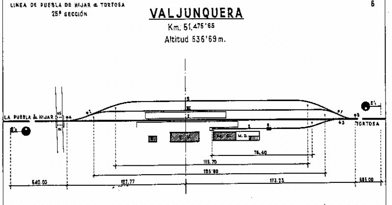 Plano de la estación de Valdejunquera