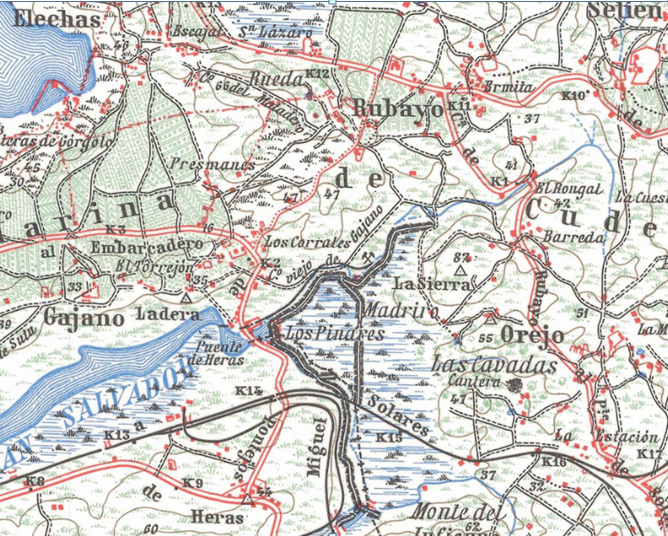 Plano de situacion de Gajano , año 1942, fondo Javier Ezcurra