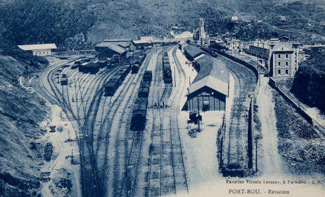 Port Bou , vista estacion lado Ge