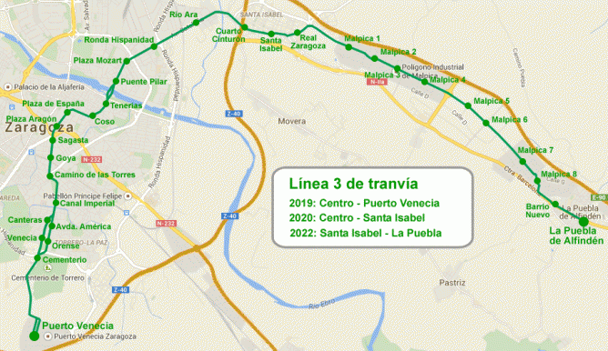 Previsones del Metro Ligero Linea 3