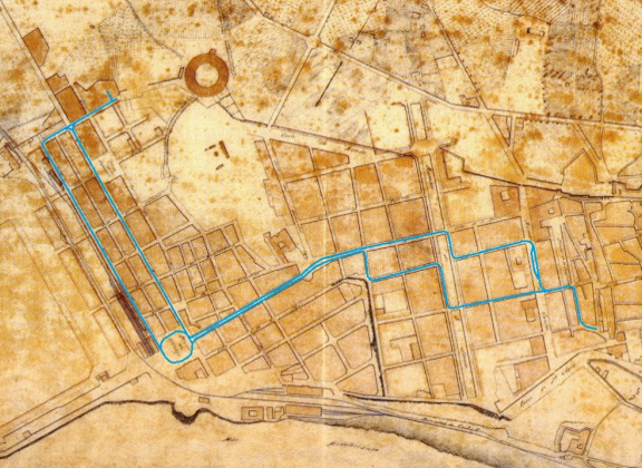 Primer itinerario adoptado para el tanvia en Tarragona
