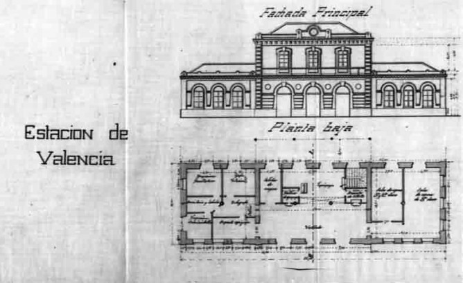 Proyecto fachada de la estacion de Valencia y Aragón- Ing Rafael Valls Davd. AGA