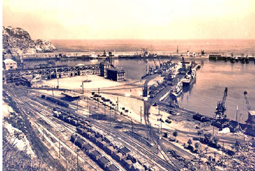 Puerto de El Musel , instalaciones Ferroviarias, colección Carlos Roces Felgueroso