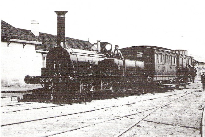 Locomotora en Reinosa nº 3 "Santande"-, año 1857, foto Jordi Marques