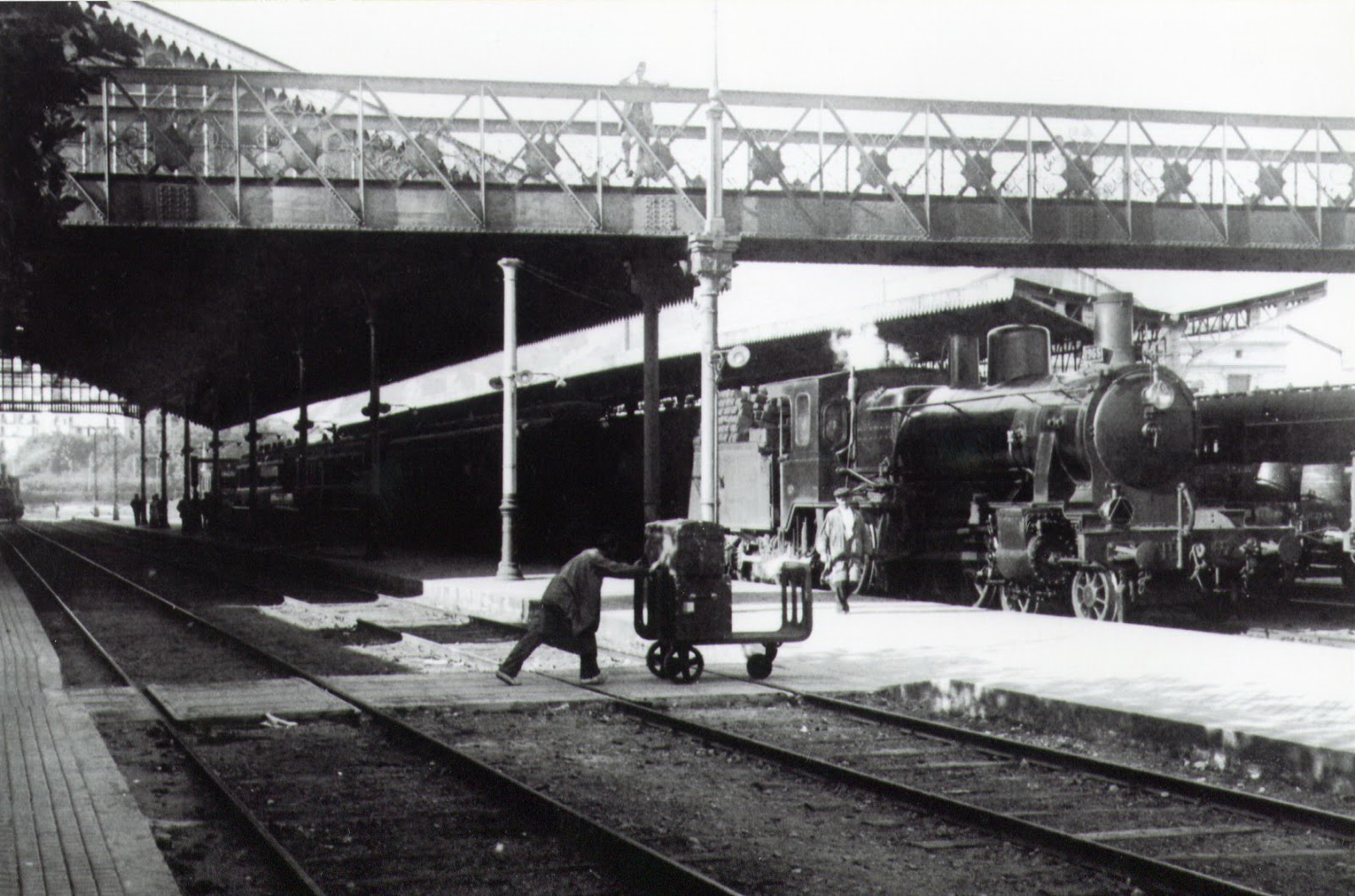 San Sebastian , estacion del Norte , año 1919, fotografia José Isard