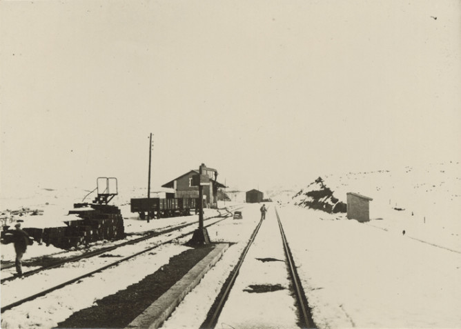 Central de Aragon , estacion de Sarrion, archivo Biblioteca Valenciana