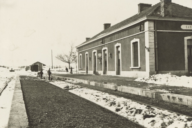 Central de Aragon , estacion de Sarrion, archivo Biblioteca Valenciana