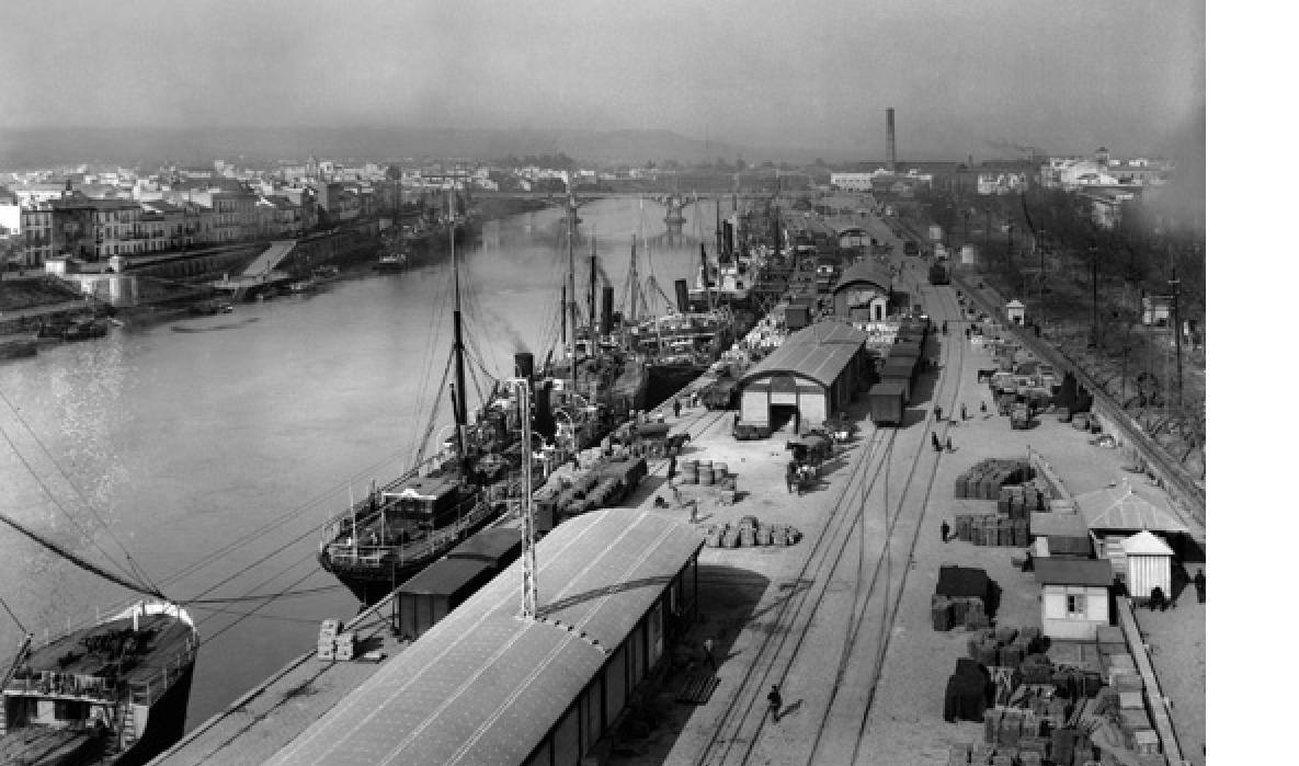 Sevilla , muelle de la Sal, fotografo desconocido