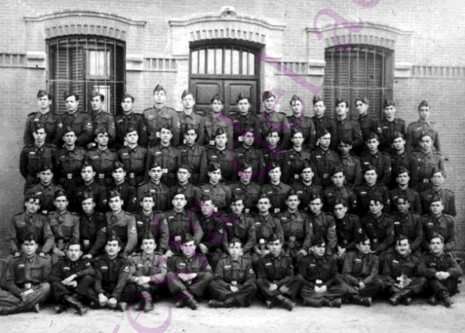 Soldados del 5ª Batallon del Reg. de M. y Practicas de FFCC, fondo Cristobal Portillo, Archivo Regional de Madrid