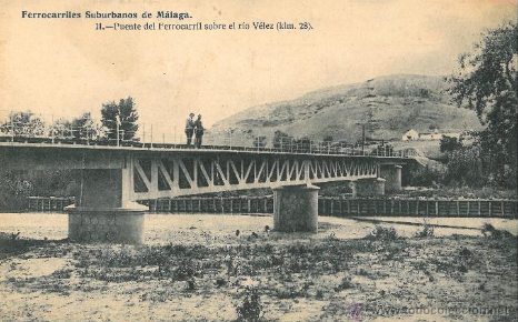 Suburbanos de Málaga, Puente sobre el rio Velez , postal comercial