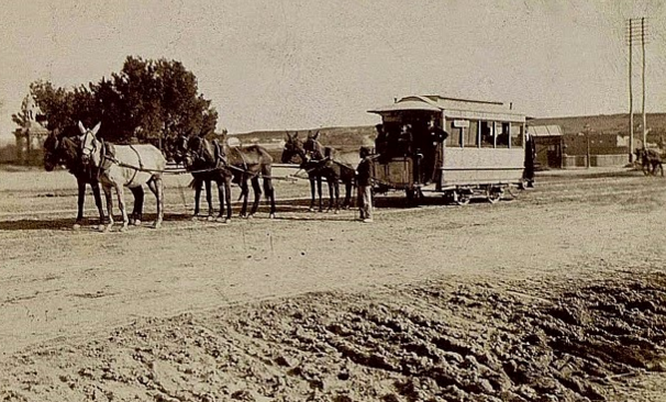 Tranvia de Leganes, traccion sangre, c. 1876, archivo Francisco Cecilia