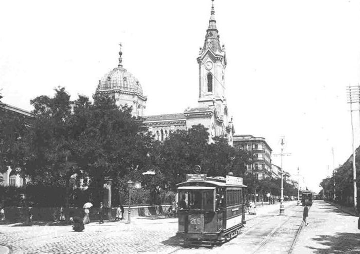 Tranvia de Madrid, calle Pincesa , año 1905, fondo Carlos Pimentel