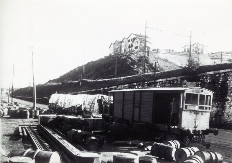 Tranvia de Tolosa en el puerto de Pasajes, Fondo J.J. Olaizola