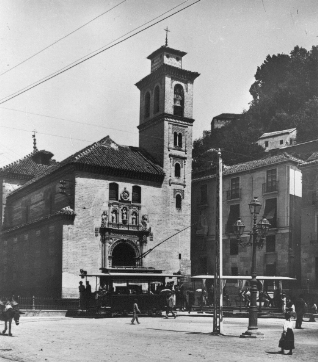 Tranvia en Santa Ana , año 1910, Archivo Municipal de Granada