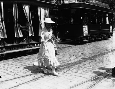 Tranvias de Bilbao, foto Familia Delcaux