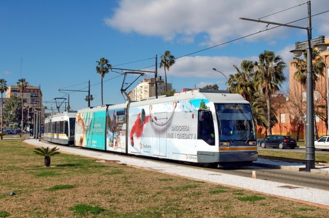 Tranvias de Valencia , en la MALVARROSA, el 31 de eneroi de 2010, Fondo Enrique Andrés Gramage