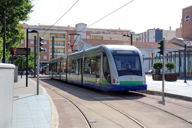 Tranvias de Velez Malaga, unidad en término Torre del Mar ,el 05.06.2011, Fotografía Enrique Andrés Gramage