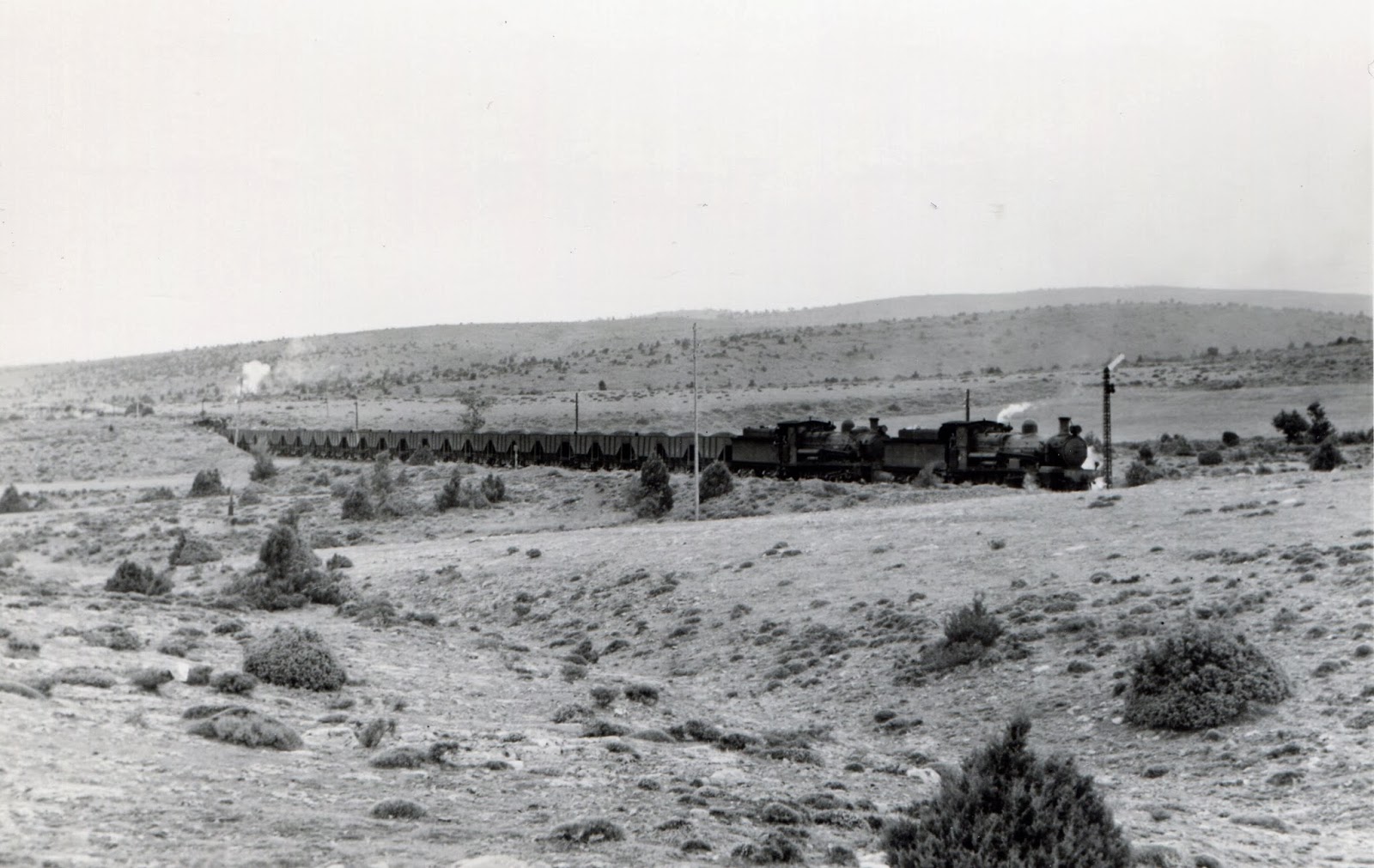 Tren de Mineral en Puerto Escandon, año 1965, foto Xavier Santamaría