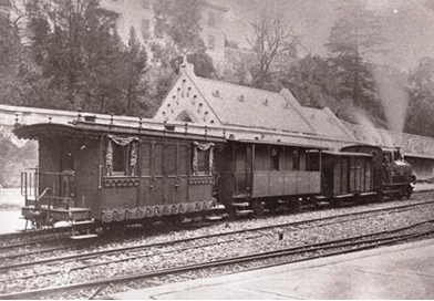 Tren funebre en la estación de Bilbao-Calzadas, foto Familia Reigadas.