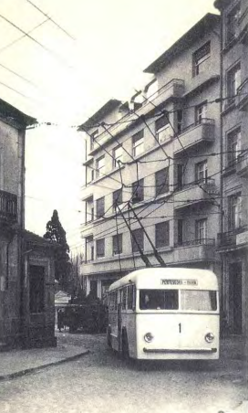 Trolebús de Pontevedra a Marin (Tranvias Electricos de Pontevedra , foto archivo SEMI (Sociedad Española de Montajes Industriales)