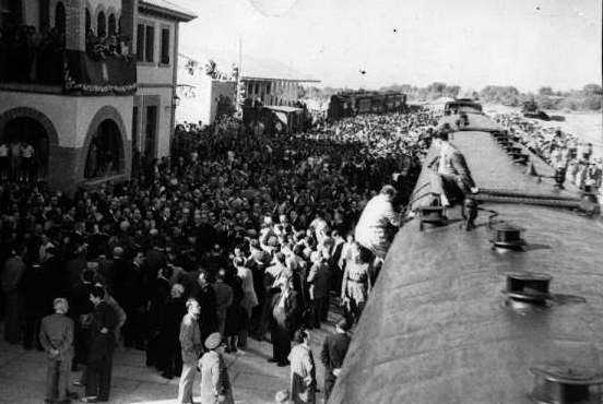 Tudela a Tarazona , inauguracion de la línea, foto Fundación Tarazona Monumental