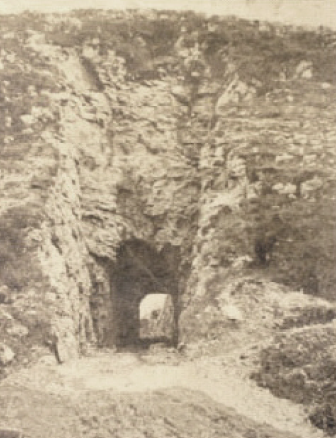 Túnel del Ferrocarril de San Marin- Lieres - Gijón , año 1904, fondo Carlos Roces Felgueroso
