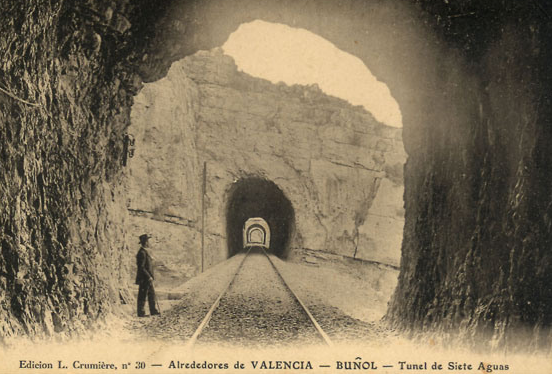 Túnel de Siete Aguas, POstal comercial