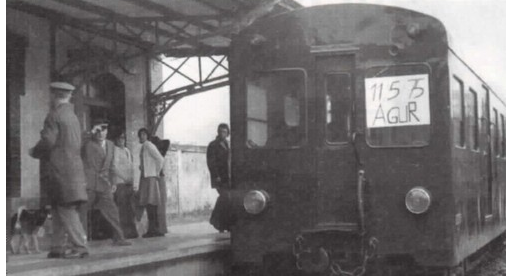 Unidad elecrica en la seccion de Sindica a Munguia,año 1975, fondo Euskotren , MVF