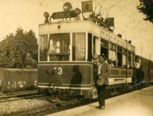 Unidad tratora en Moncada, 14 febrero 1923, archivo Vicente Muñoz Gimeno