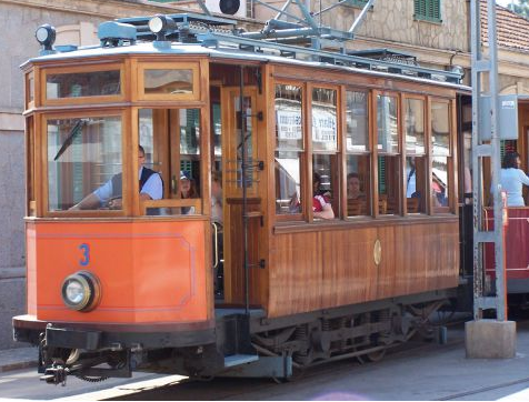 Unidad tres del tranvia de Soller- Archivo Mikel Iturralde