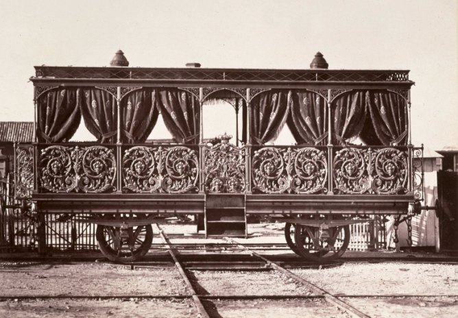 Vagon Real año 1864, foto Auguste Muriel , Archivo BNE