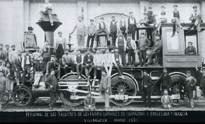 Valls a Vilanova y Barcelona Mayo 1857 talleres, Museo del Fc de Vilanova y La Geltru