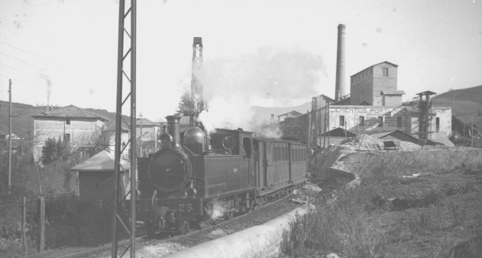 Vascongados , locomotora Nasmith Wilson fondo Museo Vasco del Ferrocarril