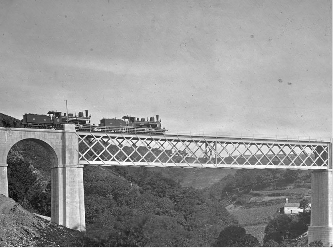 Viaducto sobre el arroyo de Liñares, J. Laurent , Archivo Ruiz Vernacci, fondo Fototeca del P.H.