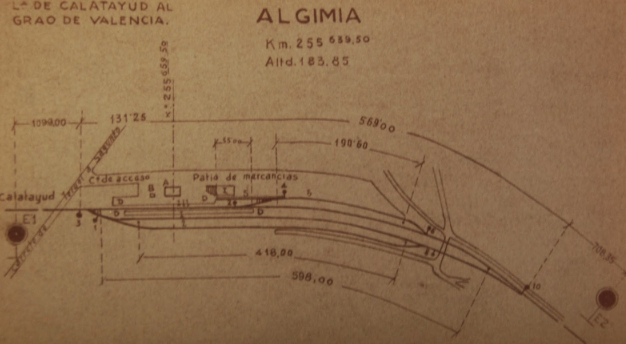 Vias de Servicio de la estación de Algimia